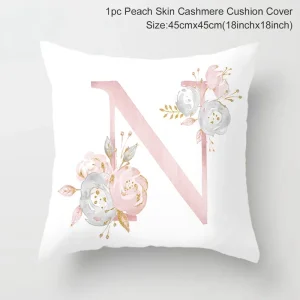 45x45cm Pink Letter Cushion Pillowcase Decorative Sofa Polyester
