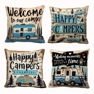 Campers' Paradise: Unique Decorative Pillow Covers with RV and Nature Designs Sofa cushion cover home room decoration