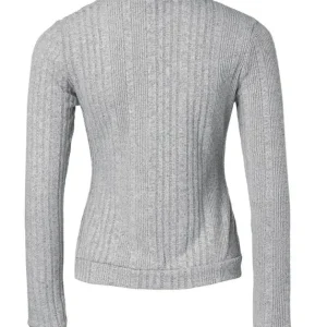 Women's Zip-Up Long Sleeve Blouse - Chic Zipper Front, Semi-Sheer Elegant Tops for Casual Formal Outfits, Easy-Care Machine Wash