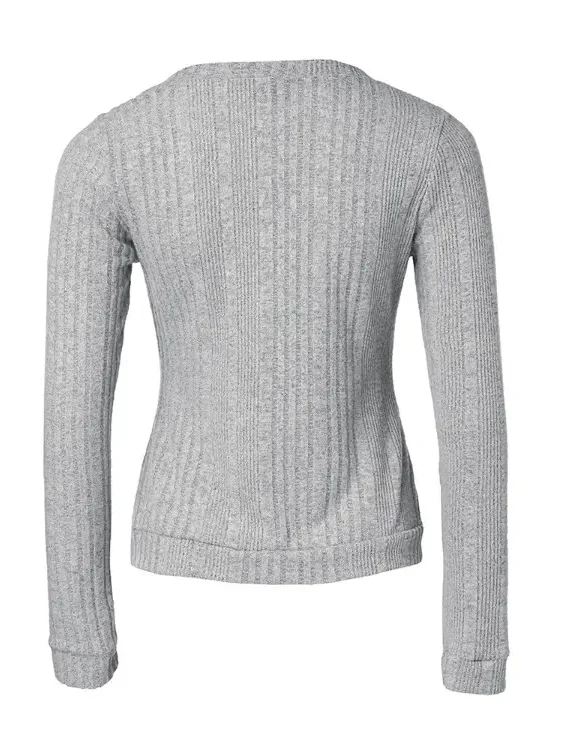 Women's Zip-Up Long Sleeve Blouse - Chic Zipper Front, Semi-Sheer Elegant Tops for Casual Formal Outfits, Easy-Care Machine Wash - Image 4