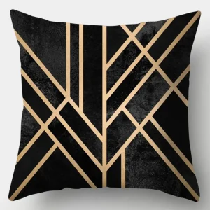 Home Decor Gold Patterned Decorative Digital Print Pillowcases Pattern Cushion Cover Suitable for Sofa Bedroom Car Pillow Cover