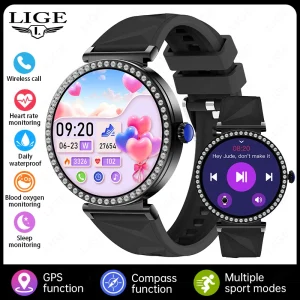 LIGE 1,27inch Smart Watch For Women Health Sport Lady Watch Luxury Heart Rate Sleep Monitor Waterproof Bluetooth Call Smartwatch