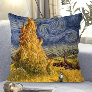 "Van Gogh - Style Impressionist Art Throw Pillow Cover"
