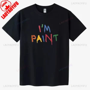 I Love To Finger Paint I'm Paint Couples Matching Graphic T Shirts Funny Husband Wife Boyfriend Girlfriend Cotton T-shirt Casual