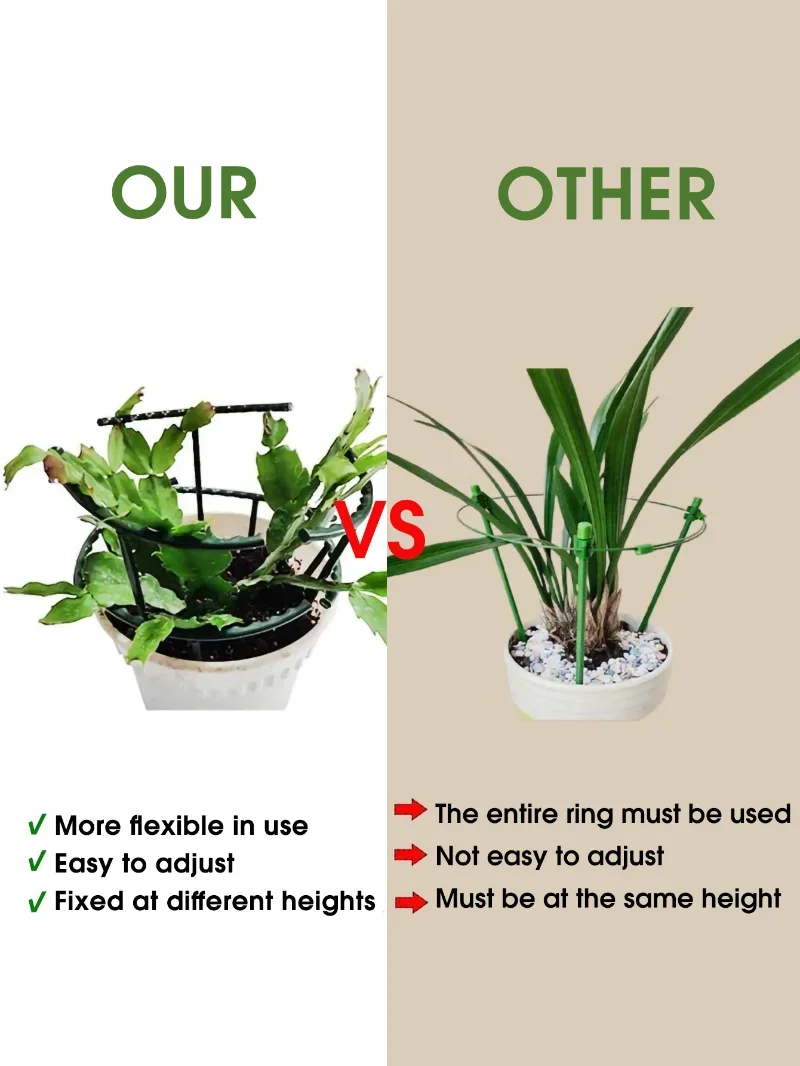 4/1Pcs Can Spliced Plant Support Pile 2Size Single Layer Orchid Rack Multi Meat Sun Flower Support Leaf Rack Garden Accessories - Image 3