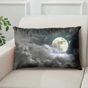 Internet-Famous Moon Pillow with Starry Night Scene, Single-Sided with Core, Pillowcase, Cushion Cover