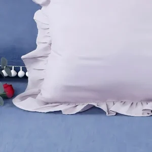 1-Pack Pillowcases with Ruffles (No Pillow Core ) , Farmhouse French Shabby Romantic Chic Pillow Cover for Bedding