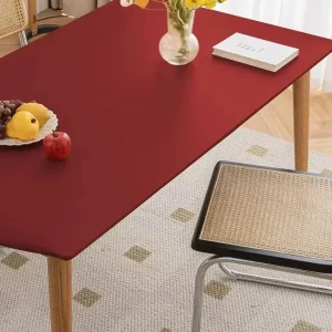1PC Leather Elastic tablecloth Custom Square Round Table cover Waterproof dinning table cloth Protector Desk mat