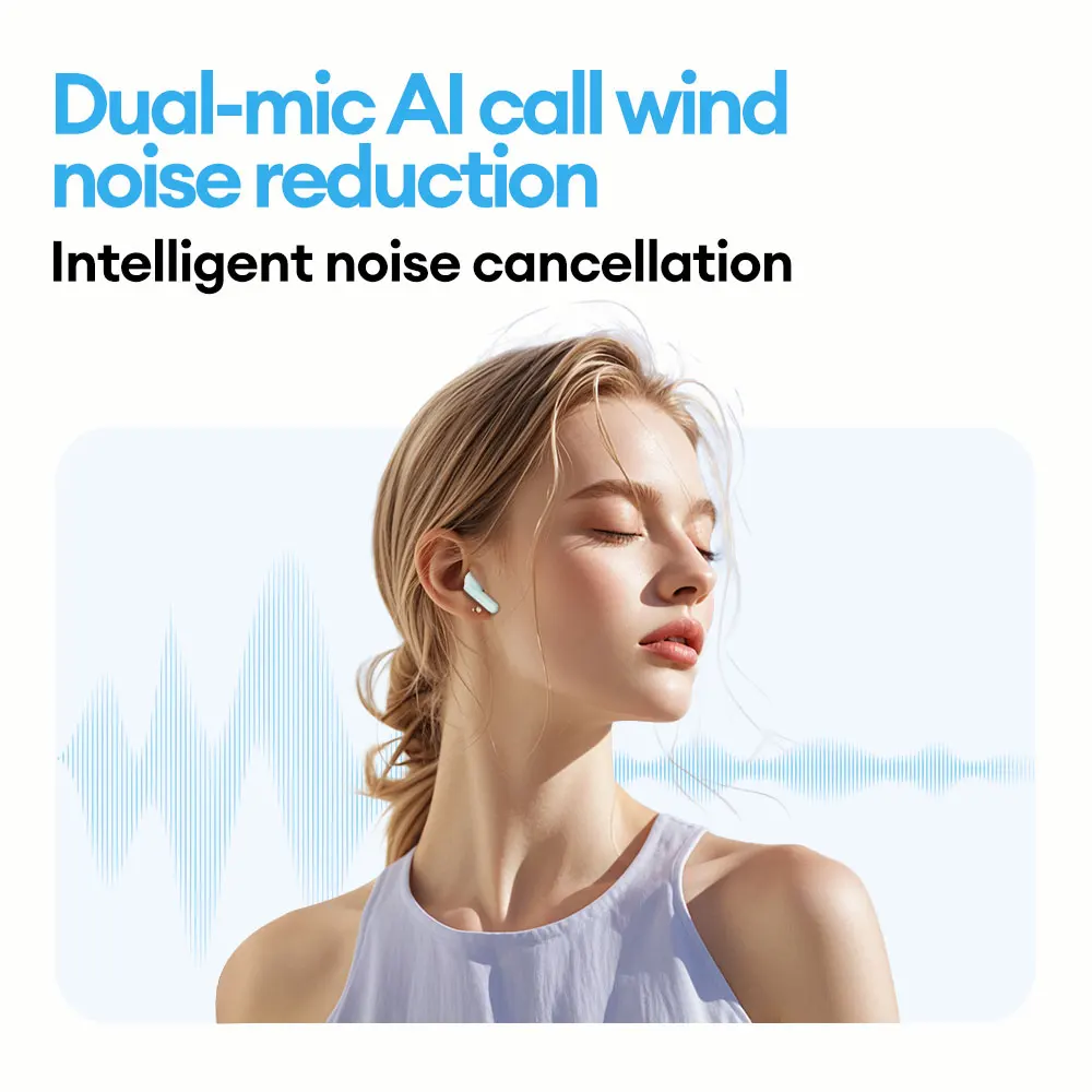 New Lenovo LE209 Wireless Bluetooth Earphone ANC Noise Reduction HiFi Music Bluetooth Headphone 30H Battery Life Gaming Headset - الصورة 5
