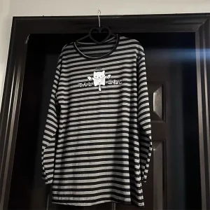 Autumn Striped Long-sleeved Women's T-shirt Subculture Cartoon Print Loose Kawaii Fashion Loose Oversize Bottoming Shirt Y2k