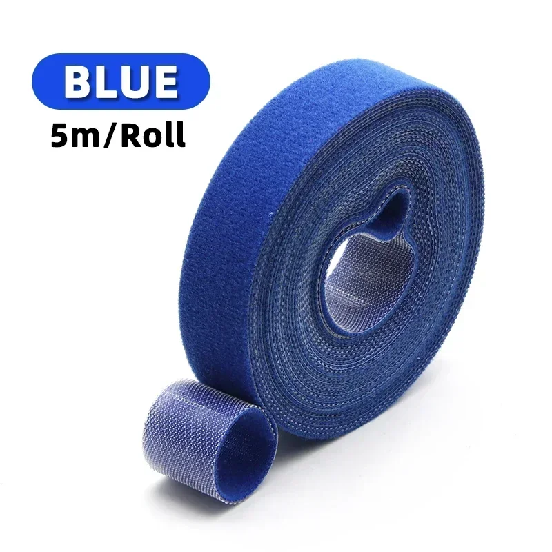 5m/roll Cable Ties Reusable Loop Bundle Self Adhesive Fastener Clip Wire Holder Management DIY Accessories Nylon Strap Organizer - الصورة 11