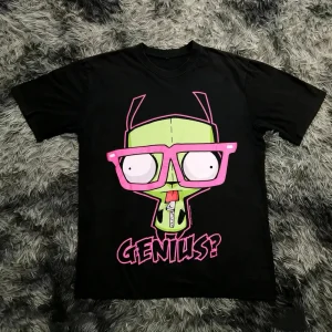 Vintage Invader Zim Cartoon Print Short Sleeve T-Shirt Retro Unisex Graphic Tee 90s Nostalgia Summer Streetwear Y2K Tee Top