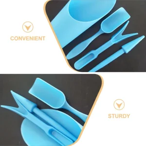 4pcs/set, Plastic Durable Bucket shovel Potted Cultivation cylinder MeatPlant soil shovel Garden Tools Mini Garden Planting Tool