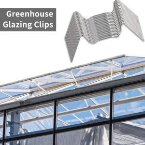 25/50/100pcs Stainless Steel Greenhouse Glazing Clips W Glass Clips For Greenhouse Spares Garden Supplies greenhouse accessories
