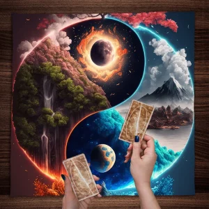 Tarot Card Tablecloth Altar Cloth  Moon Planets Tarot Tablecloth For Spread Tarot Reading Waterfall Scenery Wall Decor Tapestry
