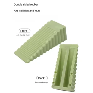 Front Door Stopper: Anti-collision, Movable Rubber Doorstop for Household Use.  Wedge-shaped Hardware for Home Applications