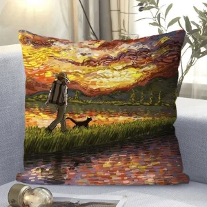 "Van Gogh - Style Impressionist Art Throw Pillow Cover"