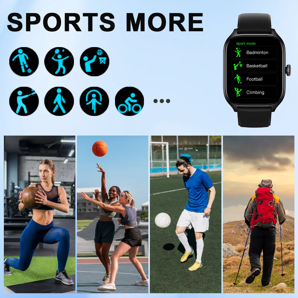 LAXASFIT 2026 New H9 Smartwatch Dial to Answer Calls Calorie Tracking Heart Rate Blood Oxygen Monitoring Bluetooth Smartwatch - Image 5