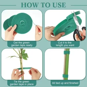 Nylon Plant Support Tape Self Adhesive Plant Fixing Cable Tie For Garden Reusable Plants Hook Loop Horticulture Straps Supplies