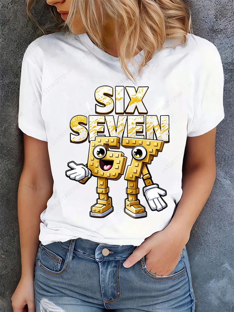 Funny 67 Brainrot Women T Shirts for Laddy Six Seven Brain Rot T-Shirt Party Tshirt for Girls T shirt for Woman Tops Tees - Image 10