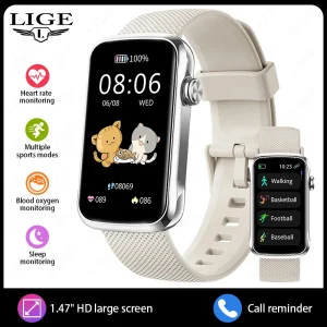 1.47inch Smart Watch Men Women Smart Bracelet Heart Rate Step Count Sports Health Monitoring Waterproof Men's Sports Smart Watch