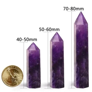 Natural Stone and Crystals Point Wand Witchcraft Rose Quartz Amethyst Home Decor Mineral Reiki Healing Stones Crafts Room Decor