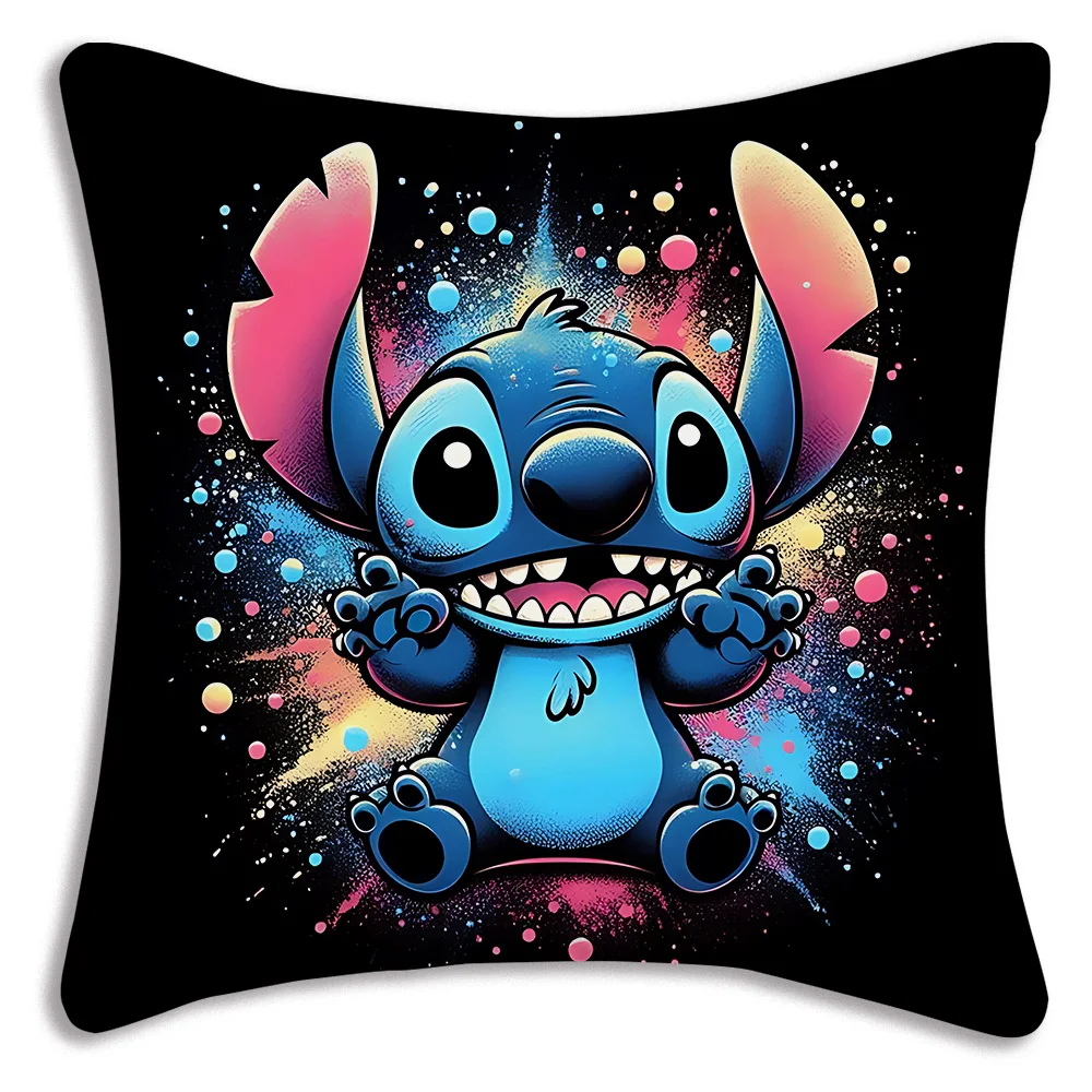 Hot Cartoon Anime S-Stitchs Pillow Covers Cartoon Sofa Decorative Home Double-sided Printing Short Plush Cute Cushion Cover - Image 14