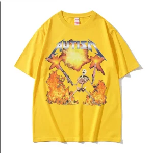 Autism Skeleton Meme T Shirt Human Funny Skull Men's Women Harajuku Gothic Vintage T Shirts Summer Cotton T-shirt Streetwear