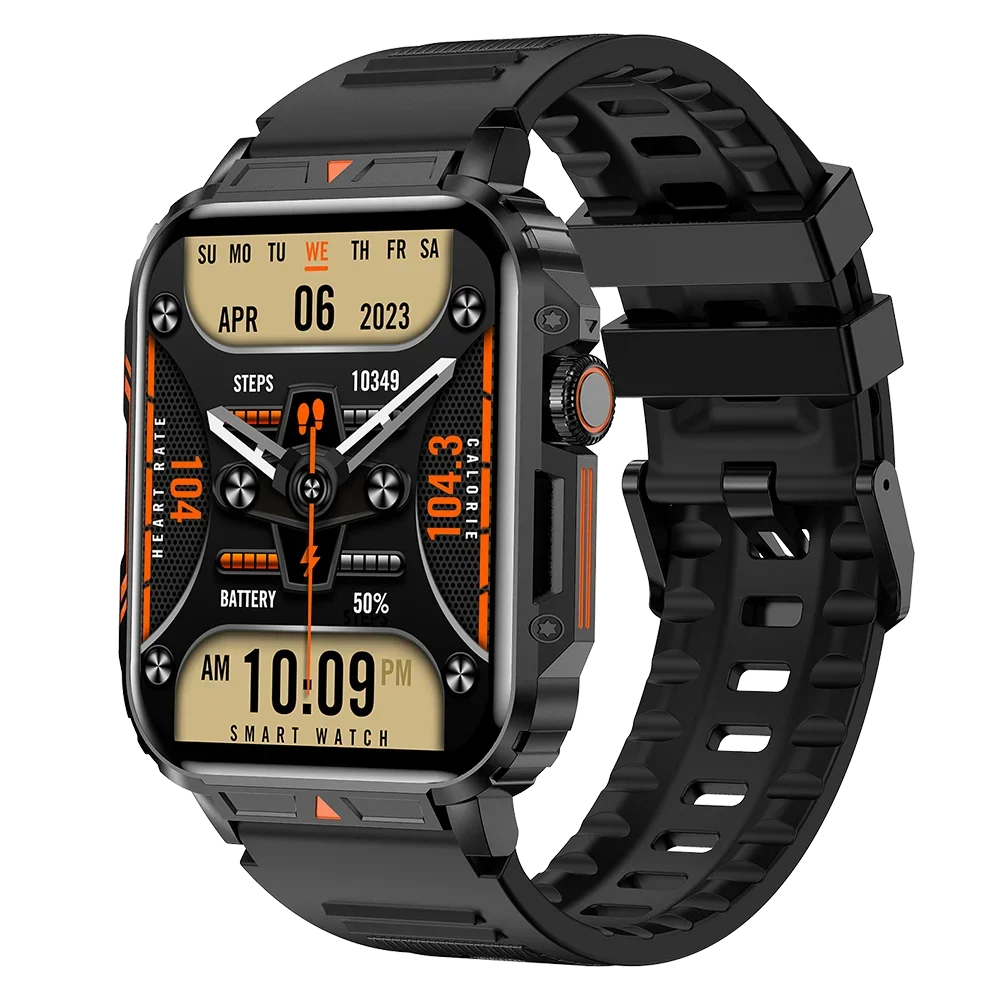 SENBONO 1.95inch Outdoor Military Smart Watch Men Bluetooth Call Smartwatch For Android IOS IP68 Waterproof Sports Ftiness Watch - Image 7