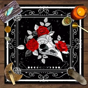 1pc Tarot card tablecloth, twelve constellations divination, starry sky altar cloth, Tarot card game decoration tablecloth