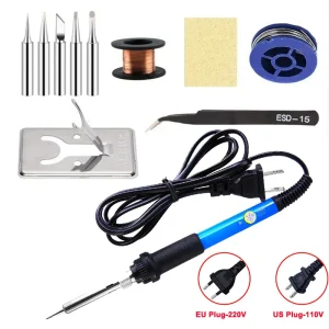 Adjustable Temperature Electric Soldering Iron 60W 220V or 110V  Electric Soldering Iron Welding Solder Repair Tool