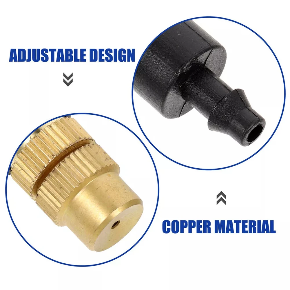 10-200PCS Outdoor Misting Cooling System Garden Irrigation Watering 4/7PVC Atomizer Nozzles Adjustable Garden Sprinklers Head - Image 6