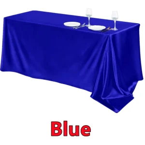 Rectangle Satin Tablecloth,Silkly Soft Solid Color Table Cover For Dining Room Wedding Party Banquet Supplies Dinner Tablecloths