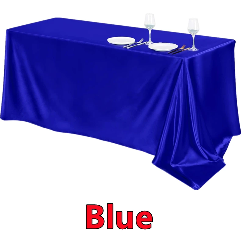 Rectangle Satin Tablecloth,Silkly Soft Solid Color Table Cover For Dining Room Wedding Party Banquet Supplies Dinner Tablecloths - Image 12