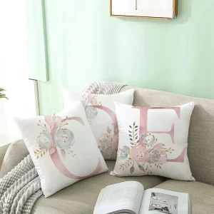 45x45cm Pink Letter Cushion Pillowcase Decorative Sofa Polyester