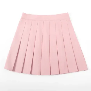 Without Shorts Women Skirts High Waist A-Line Woman Pleated Skirt Summer Fashion Female Mini Harajuku Ladies Short