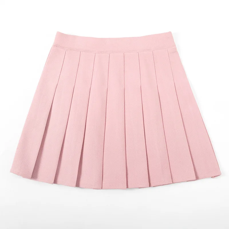 Without Shorts Women Skirts High Waist A-Line Woman Pleated Skirt Summer Fashion Female Mini Harajuku Ladies Short - الصورة 3