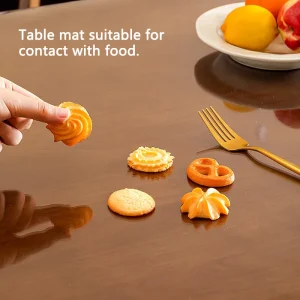 Transparent PVC Tablecloth, Waterproof & Oil-Resistant, Ideal for Indoor/Outdoor Use, Soft Glass Protector for Dining & Desks
