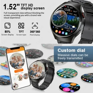 LIGE New GPS Smart Watches Outdoor Sports Fitness Smartwatch Heart Rate Monitori Bracelet Voice Assistant Bluetooth Call Watches