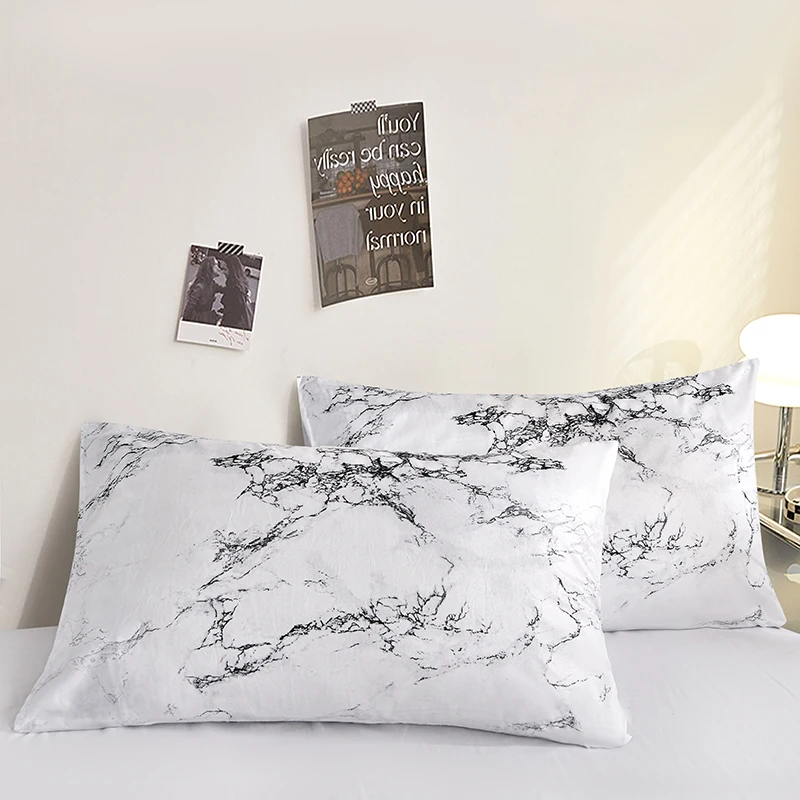 Printed Pillow Cover 2pcs Pillowcase 48x74cm Pillow Sham for Home Bed Pillowslip Rectangle Cushion Cover funda almohada - الصورة 23