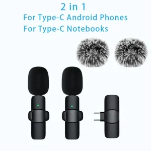 Wireless Lavalier Lapel Microphone for iPhone, iPad, Mini Video Recording Mic for Interview Video Podcast Vlog Noise Reduction