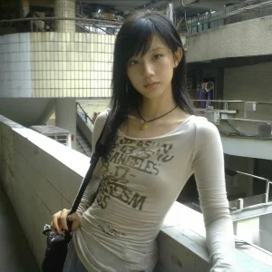 Karrram Japanese Y2k Letter Print T-shirt Trashy 2000s Style Long Sleeve Ribbed Tops Vintage Harajuku Streetwear American Retro