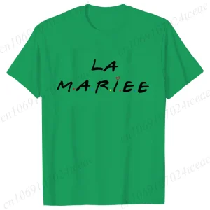 Team De La Mariée T-shirt French Evjf Futur Bride Tees Friends Single Farewell Bachelorette Party Tees Shirt for Women Clothing