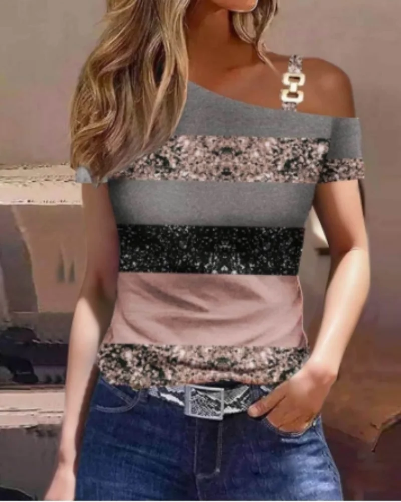 Women Summer Ruffles Short Sleeve Loose T Shirt Chic Elegant Solid O Neck Tops Casual Simple All Match Tee Streetwear Blouse - الصورة 5