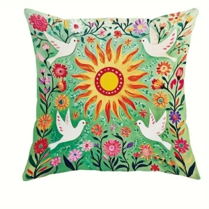 Home Decor Colorful Floral & Animal Pattern Pillow Covers Pattern Cushion Cover Suitable For Sofa Bedroom Car Pillow Cover