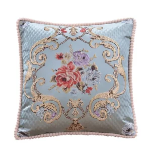 Jacquard Floral Decorative Cushion Cover 48x48cm Sofa Home Bedroom Decor Classic Throw Pillowcase Chair Waist Covers