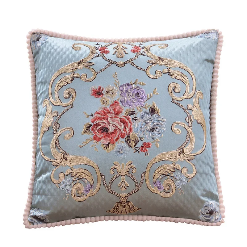 Jacquard Floral Decorative Cushion Cover 48x48cm Sofa Home Bedroom Decor Classic Throw Pillowcase Chair Waist Covers - Image 9