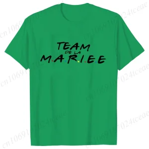 Team De La Mariée T-shirt French Evjf Futur Bride Tees Friends Single Farewell Bachelorette Party Tees Shirt for Women Clothing