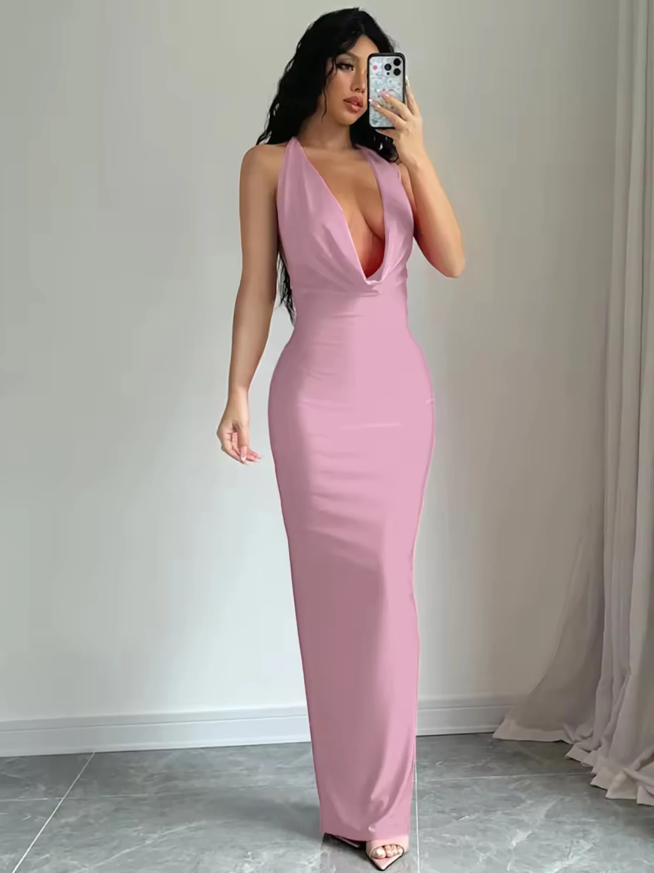 Dulzura Autumn Women Halter Backless Midi Dress For Women Bodycon Sexy Party Elegant Outfits Evening Birthday Clothes Y2K 2024 - Image 11