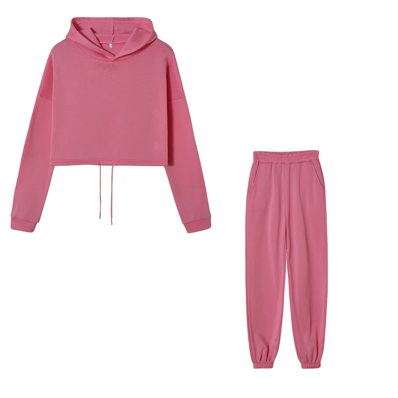 Fashion Trend Women's Wear, Long-sleeved Sports Casual Suit Waist Two-piece Set - الصورة 6